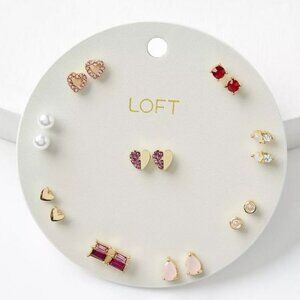 NEW - Heart Stud Earring Set